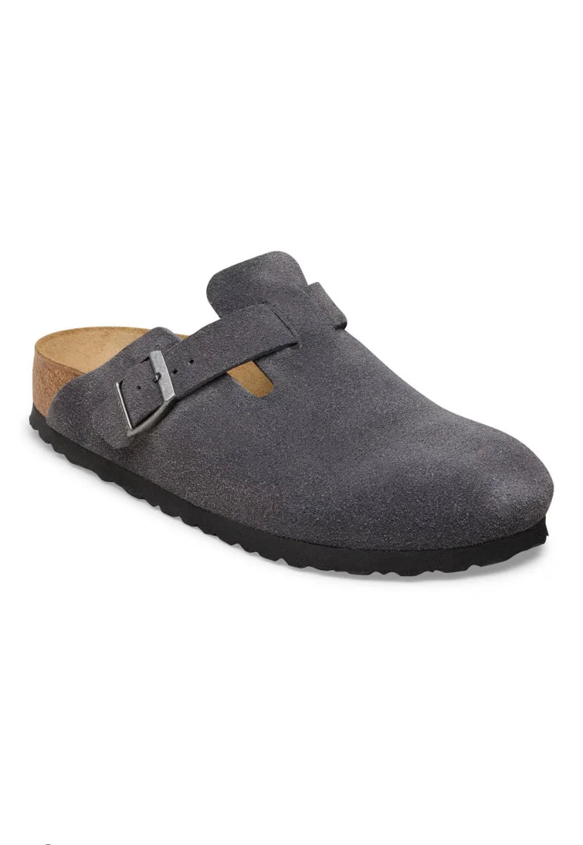Sabot-en cuir Style Birkenstock-Charcoal