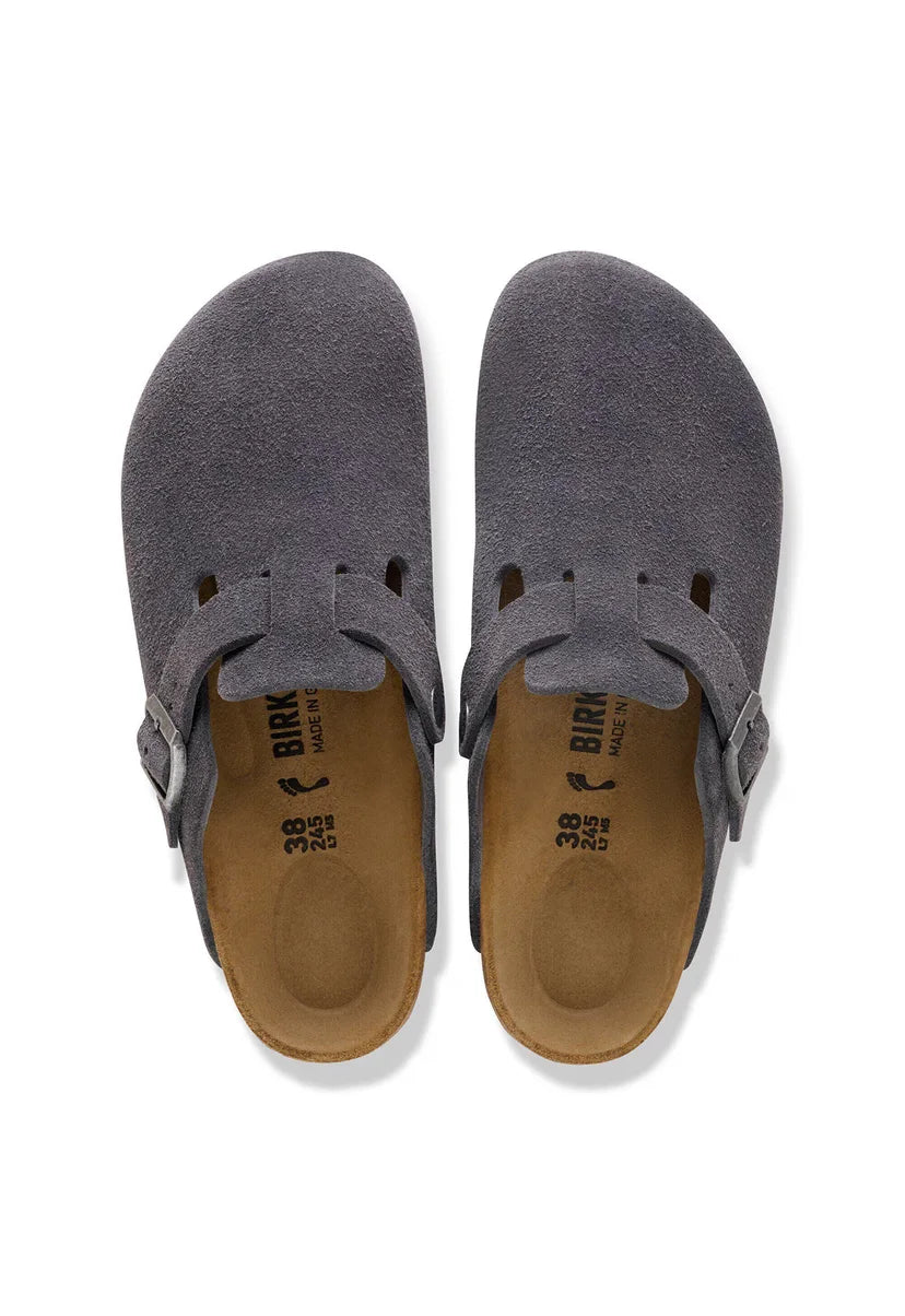 Sabot-en cuir Style Birkenstock-Charcoal