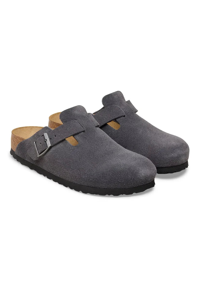 Sabot-en cuir Style Birkenstock-Charcoal