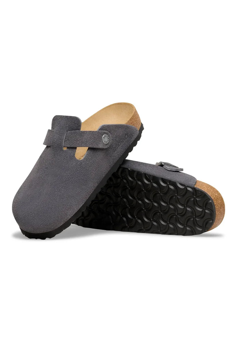 Sabot-en cuir Style Birkenstock-Charcoal