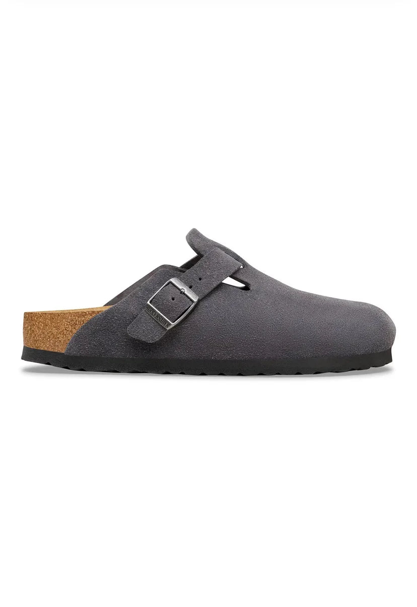Sabot-en cuir Style Birkenstock-Charcoal