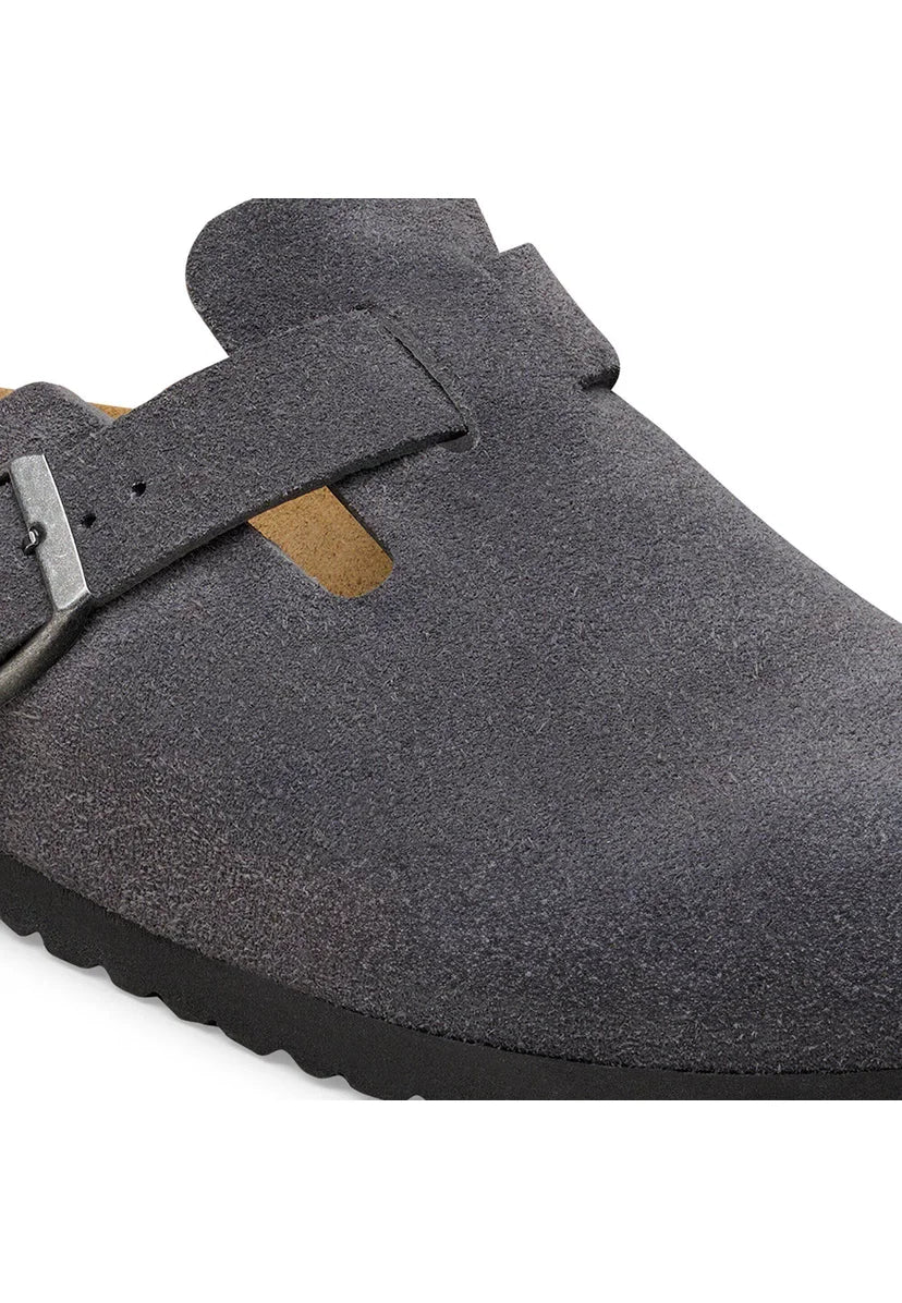 Sabot-en cuir Style Birkenstock-Charcoal