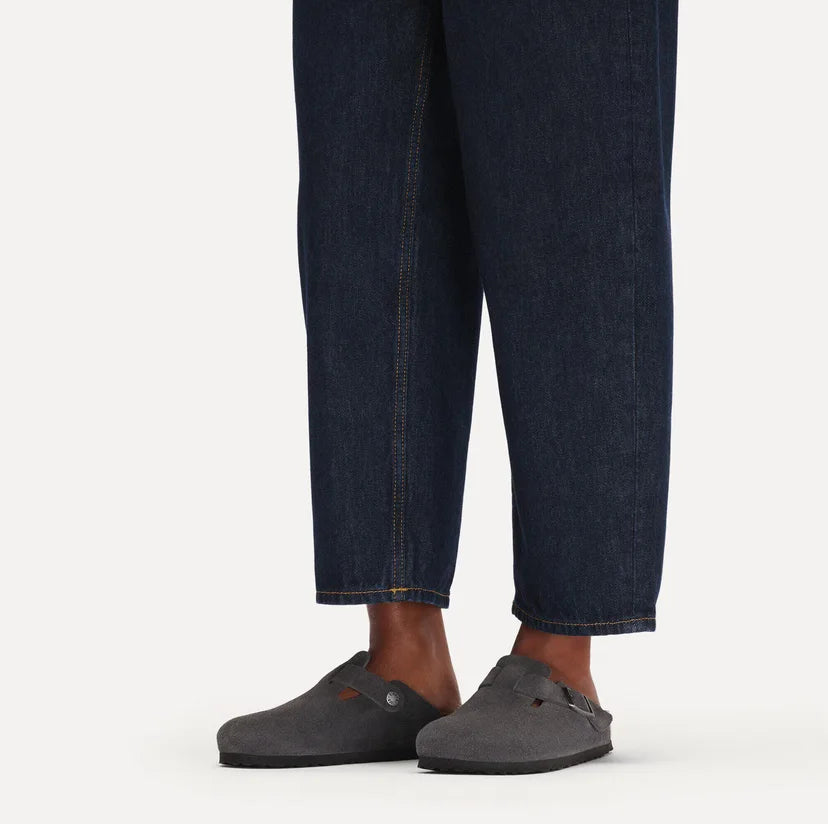 Sabot-en cuir Style Birkenstock-Charcoal