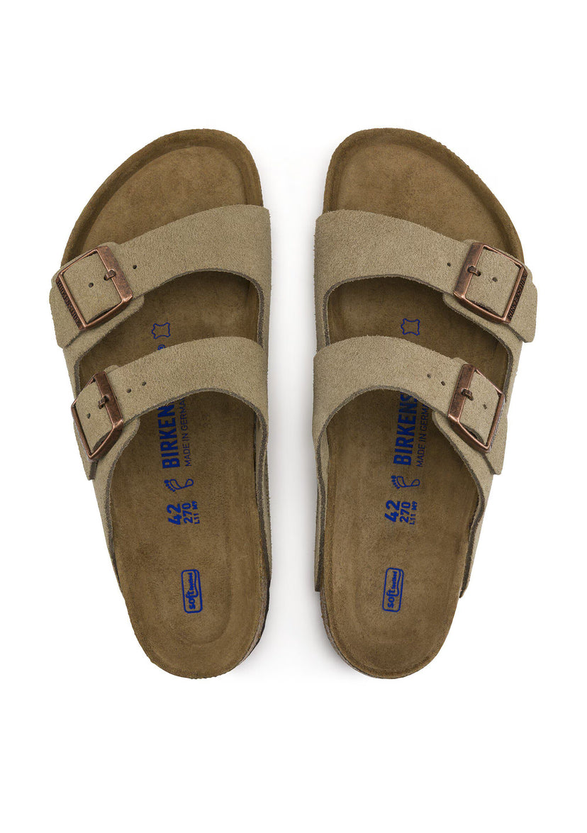 Sandale en cuir- Style Birkenstock - Mink