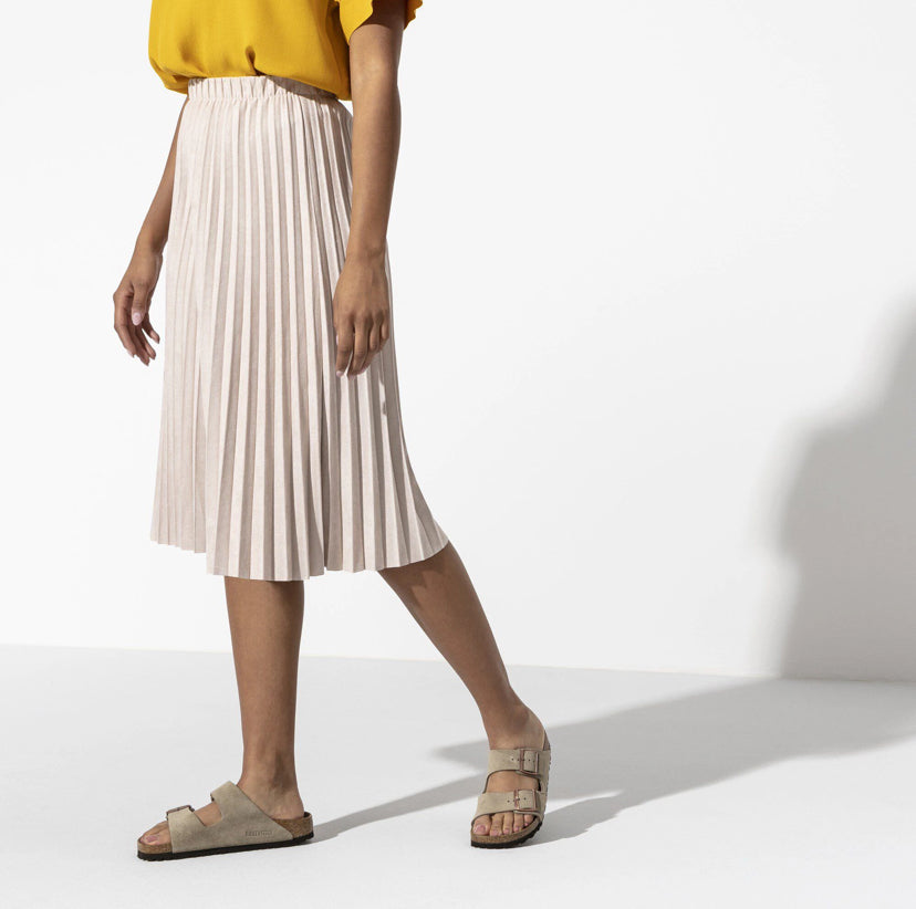 Sandale en cuir- Style Birkenstock - Mink