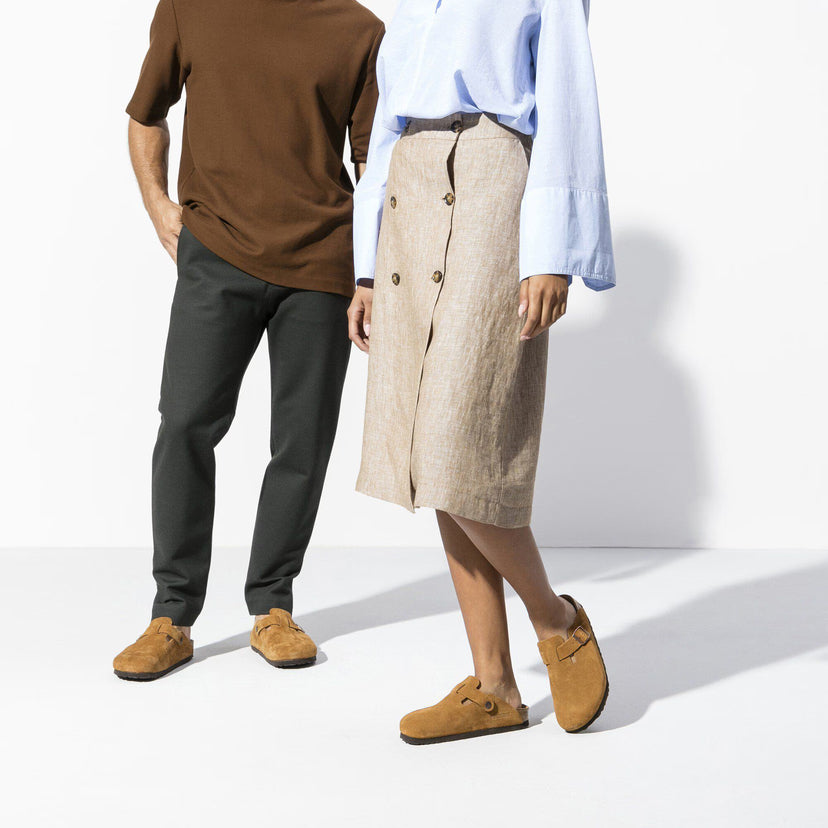 Sabot-en cuir Style Birkenstock - Mink