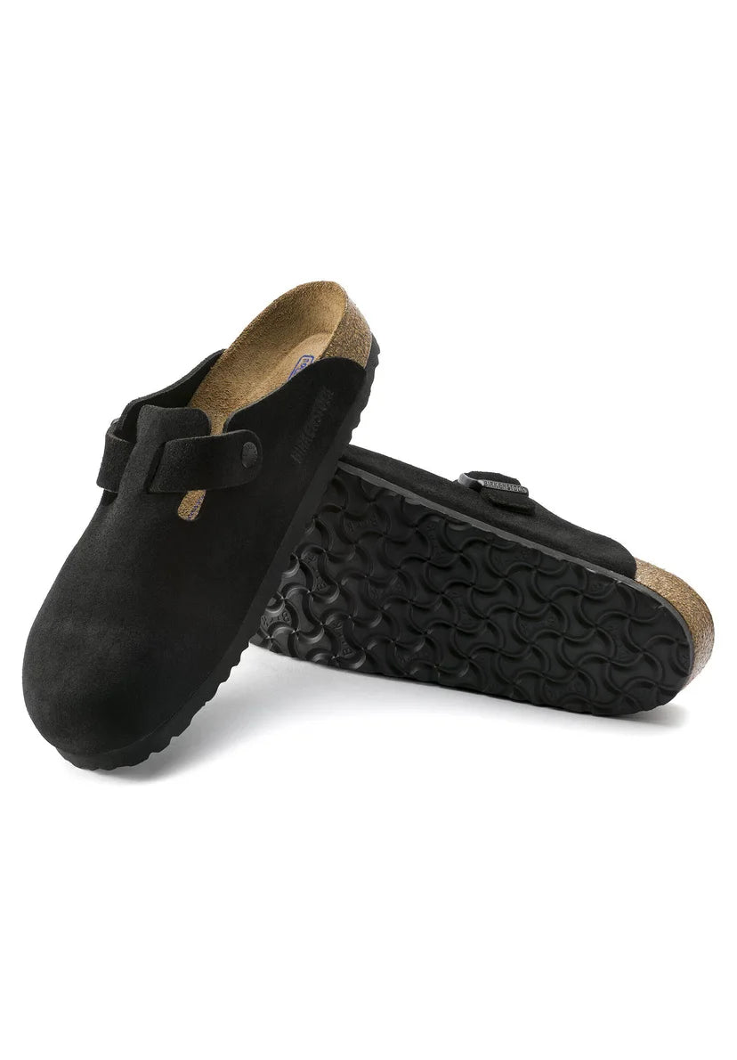 Sabot-en cuir-Birkenstock semelle intérieure douce et-médicale - Noir