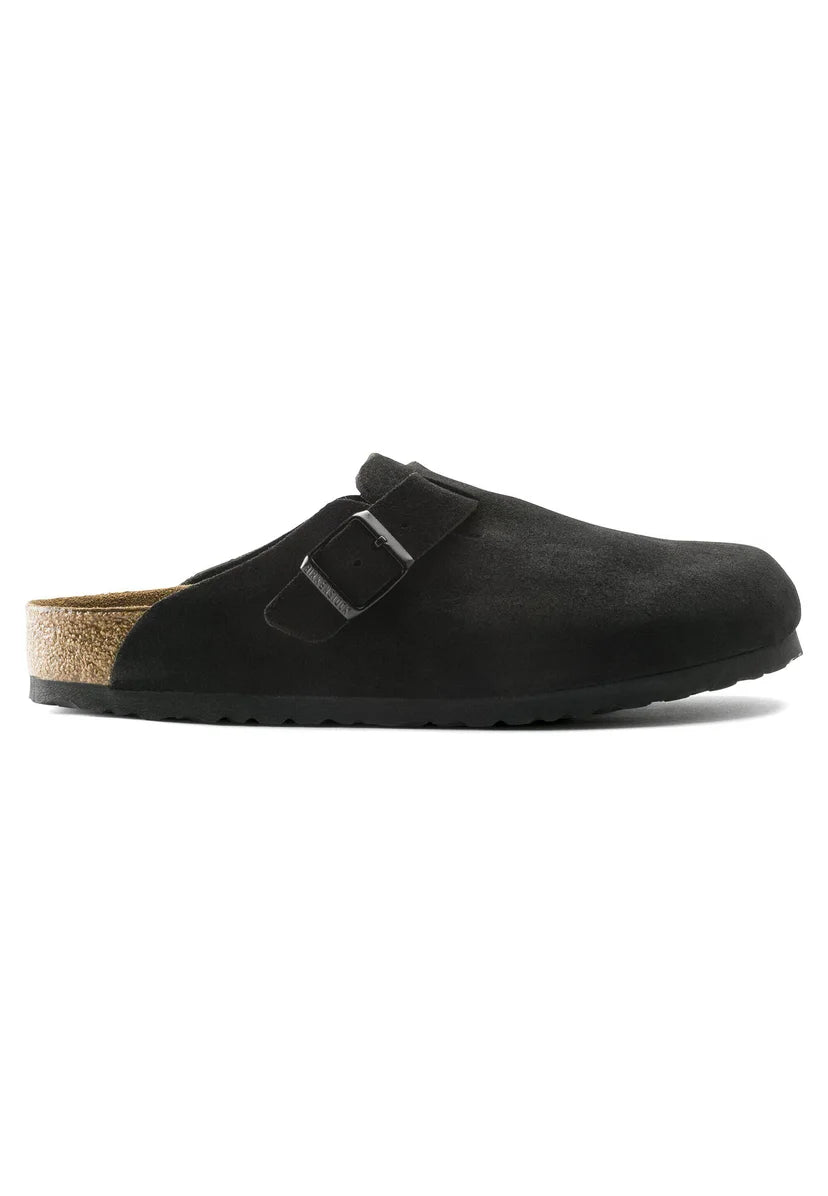 Sabot-en cuir-Birkenstock semelle intérieure douce et-médicale - Noir