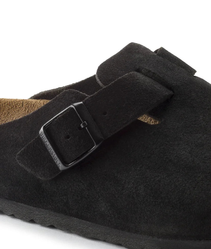 Sabot-en cuir-Birkenstock semelle intérieure douce et-médicale - Noir