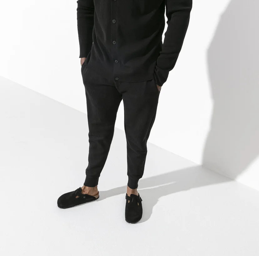 Sabot-en cuir-Birkenstock semelle intérieure douce et-médicale - Noir
